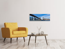 Load image into Gallery viewer, Panoramic Canvas Print Brooklyn Bridge in sunshine