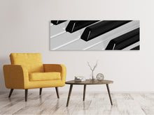 Load image into Gallery viewer, Panoramic Canvas Print Piano keys XL