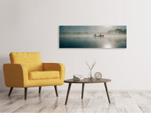 Load image into Gallery viewer, Panoramic Canvas Print Fisherman in the sunrise