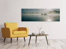 Load image into Gallery viewer, Panoramic Canvas Print Fisherman in the sunrise