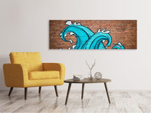 Load image into Gallery viewer, Panoramic Canvas Print 2 waves on the facade