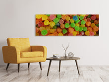 Load image into Gallery viewer, Panoramic Canvas Print Colorful fruit gums