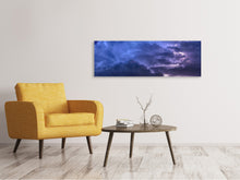 Load image into Gallery viewer, Panoramic Canvas Print Lightning in the sky
