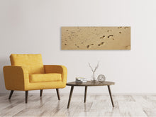 Load image into Gallery viewer, Panoramic Canvas Print Footprints in the sand