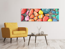 Load image into Gallery viewer, Panoramic Canvas Print Colorful stones