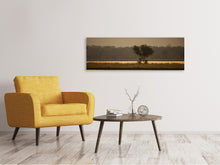 Load image into Gallery viewer, Panoramic Canvas Print Elephant alone in the steppe