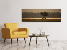 Load image into Gallery viewer, Panoramic Canvas Print Elephant alone in the steppe