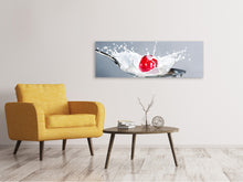 Load image into Gallery viewer, Panoramic Canvas Print Cherry with milk