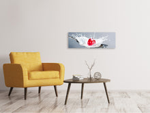 Load image into Gallery viewer, Panoramic Canvas Print Cherry with milk