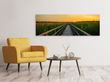 Load image into Gallery viewer, Panoramic Canvas Print Sunset in the fields