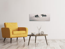 Load image into Gallery viewer, Panoramic Canvas Print The dolphins