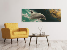 Load image into Gallery viewer, Panoramic Canvas Print Fascination dolphin