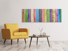 Load image into Gallery viewer, Panoramic Canvas Print Colorful wood