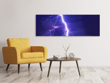 Load image into Gallery viewer, Panoramic Canvas Print Imposing lightning