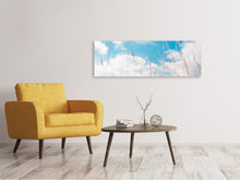 Load image into Gallery viewer, Panoramic Canvas Print Blades of grass in the sky