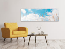 Load image into Gallery viewer, Panoramic Canvas Print Blades of grass in the sky