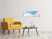 Load image into Gallery viewer, Panoramic Canvas Print Blades of grass in the sky