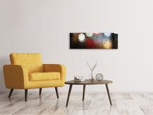 Load image into Gallery viewer, Panoramic Canvas Print Illuminated water drops