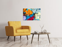 Load image into Gallery viewer, Canvas print Knitted Teddies