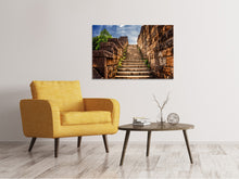 Load image into Gallery viewer, Canvas print stone stairs