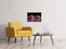 Load image into Gallery viewer, Canvas print Water Lilies Duo in pink