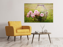 Load image into Gallery viewer, Canvas print A basket full of roses