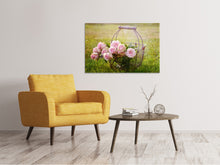 Load image into Gallery viewer, Canvas print A basket full of roses