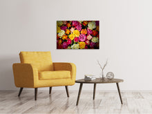 Load image into Gallery viewer, Canvas print Many colorful rose petals