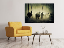Load image into Gallery viewer, Canvas print Horses in the forest