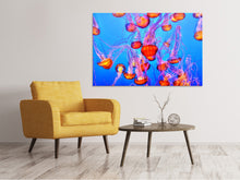 Load image into Gallery viewer, Canvas print Colorful jellyfish