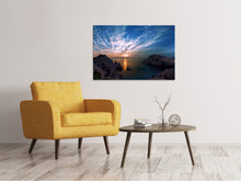 Load image into Gallery viewer, Canvas print Moody sunset at the sea