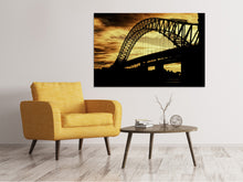 Load image into Gallery viewer, Canvas print Bridge in the evening light