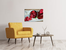 Load image into Gallery viewer, Canvas print Fresh raspberries