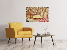 Load image into Gallery viewer, Canvas print Picnic bread basket