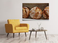 Load image into Gallery viewer, Canvas print Fresh rye bread rolls