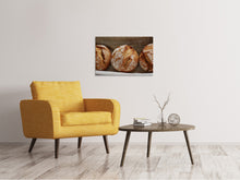 Load image into Gallery viewer, Canvas print Fresh rye bread rolls