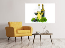 Load image into Gallery viewer, Canvas print White wine and red wine