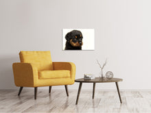 Load image into Gallery viewer, Canvas print Rottweiler puppy to fall in love