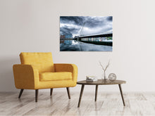 Load image into Gallery viewer, Canvas print Samuel Beckett Bridge with clouds