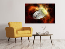 Load image into Gallery viewer, Canvas print UFO in space