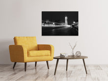 Load image into Gallery viewer, Canvas print At night on the bridge