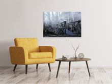 Load image into Gallery viewer, Canvas print Old wooden bridge in the forest