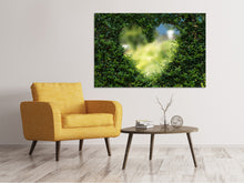 Load image into Gallery viewer, Canvas print The heart in the hedge
