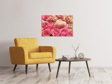 Load image into Gallery viewer, Canvas print Romantic roses with heart