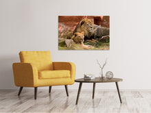 Load image into Gallery viewer, Canvas print A lion couple