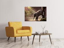 Load image into Gallery viewer, Canvas print The elephant baby