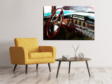 Load image into Gallery viewer, Canvas print Interior of a vintage car