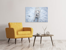 Load image into Gallery viewer, Canvas print Dogs joy in the snow