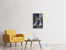 Load image into Gallery viewer, Canvas print Full moon at the waterfall