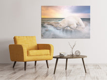 Load image into Gallery viewer, Canvas print The polar bear and the sea